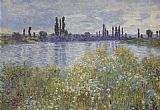 Claude Monet Famous Paintings - Bank of the Seine V theuil